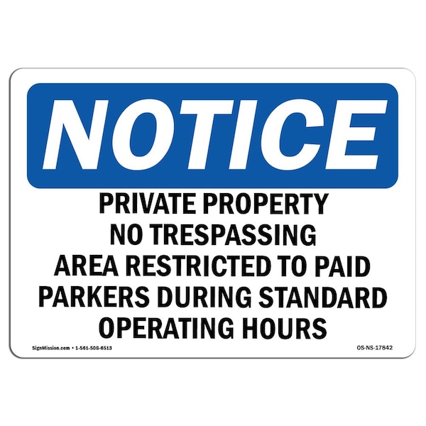Sign, 3.5" H, 5" W, Private Property No Trespassing Access Restricted Sign, Landscape, 10PK
